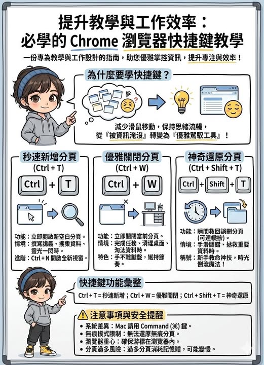 Read more about the article 提升教學與工作效率：必學的 Chrome 瀏覽器快捷鍵教學
